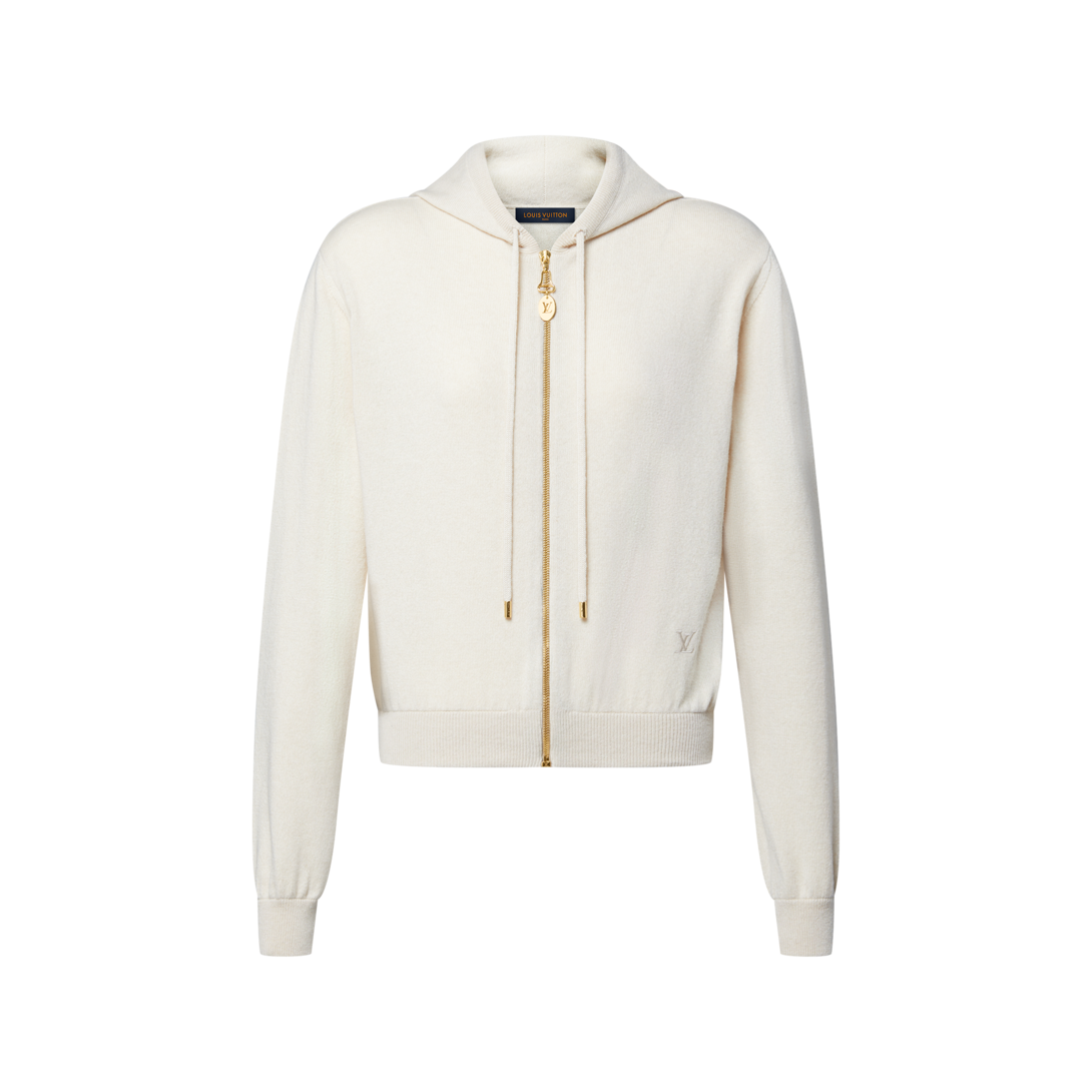 Cashmere Zip-Up Hoodie - Luxury Beige | LOUIS VUITTON